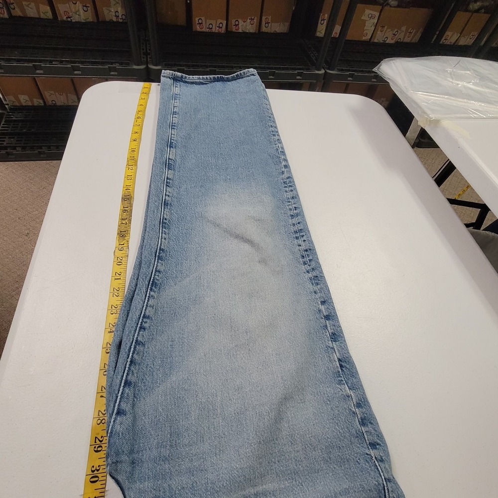 Mother Superior Womens The Dodger Sneak Jeans Size‎ 28 Blue Denim Wide Leg Faded - Picture 10 of 13